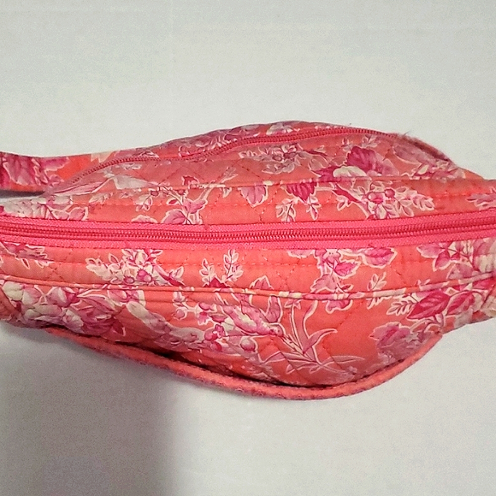 Vera Bradley pink salmon floral quilted crossbody bag - Picture 8 of 15